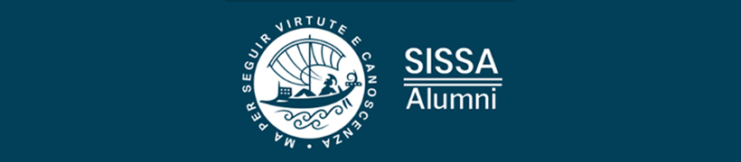 SISSA Alumni Blue background logo